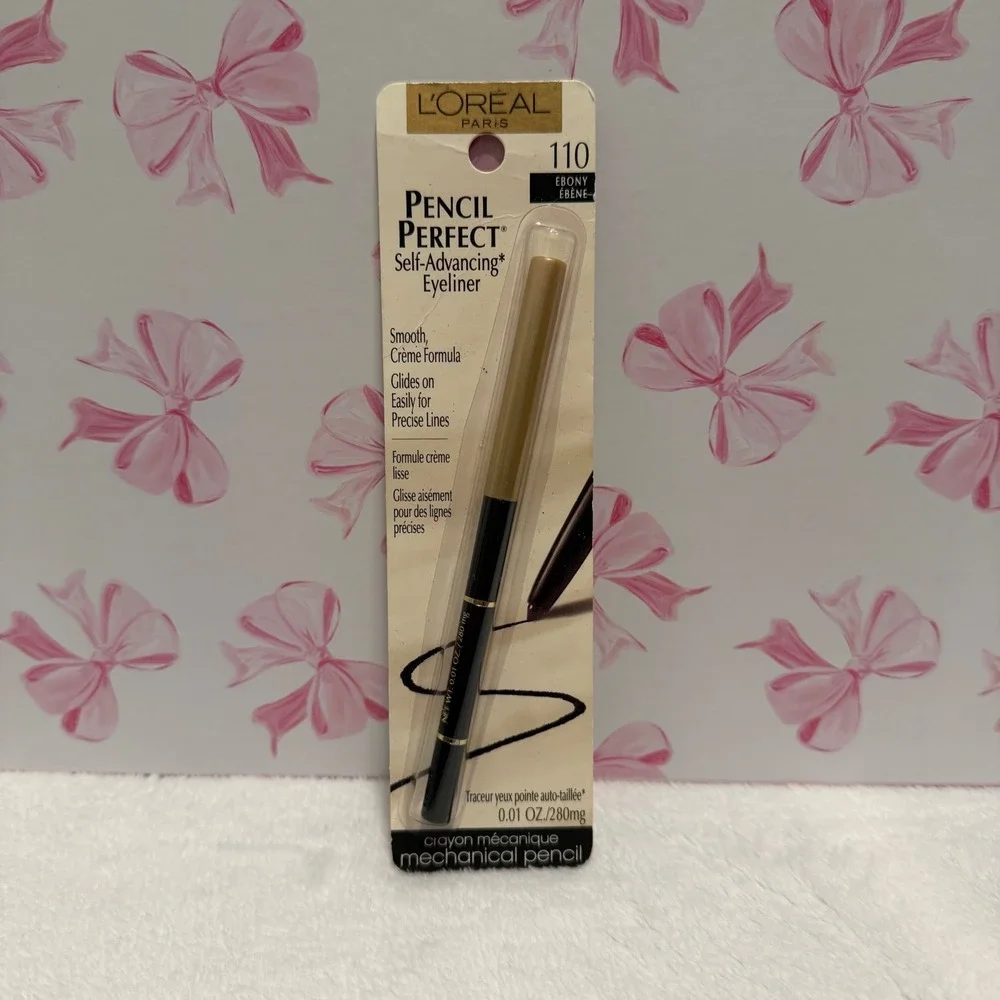 Loreal Pencil Perfect 110‎ Ebony Self Advancing Mechanical Eyeliner New